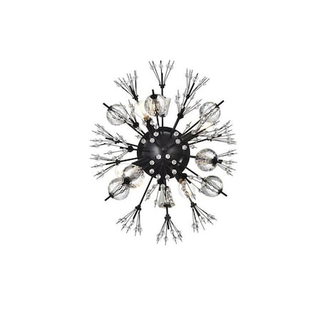 Elegant Lighting Elegant Lighting  19 in. Vera Crystal Starburst Wall Sconce, Black 2500W19BK